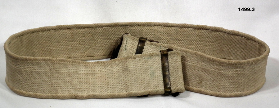 Light khaki webbing belt WW2