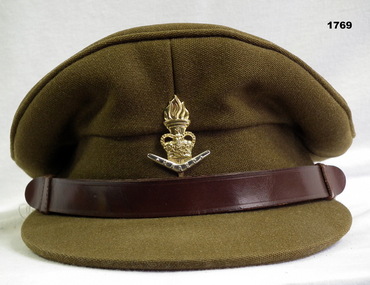 Peak cap with Army education Corp badge