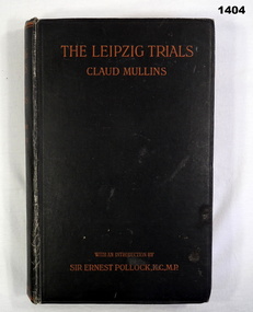 Book about the Leipzig Trials