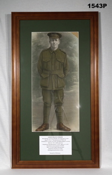 Photo framed of a WW1 Australian soldier