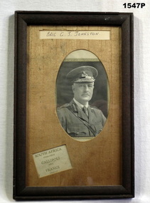 Small oval photograph of a Brigadier 