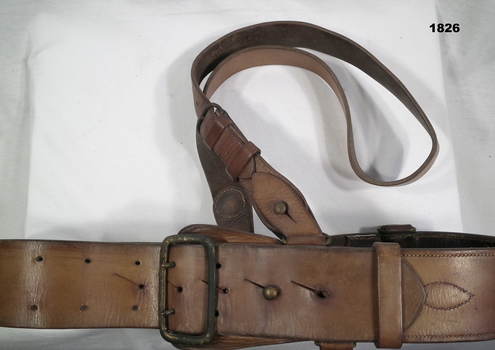 Brown leather Sam Browne belt RSM Dawson