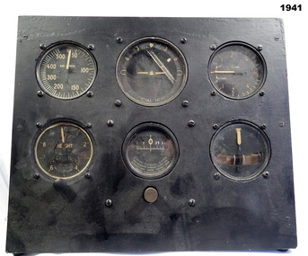 Instrument panel from a WW2 aircraft.