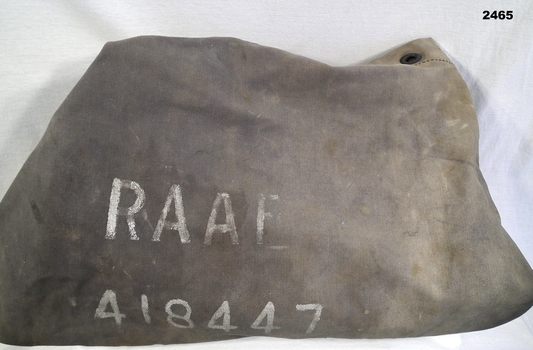Blue RAAF kit bag with Regt No WW2