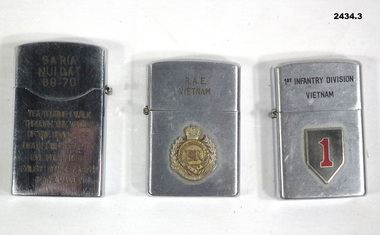 Three cigarette lighters from South Vietnam