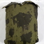 Camouflage raincoat folded into its pocket