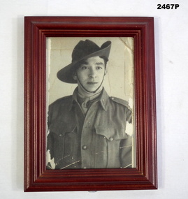 Portrait framed photo AIF WW2