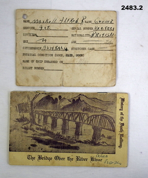 Identification and the Burma Thai Railway