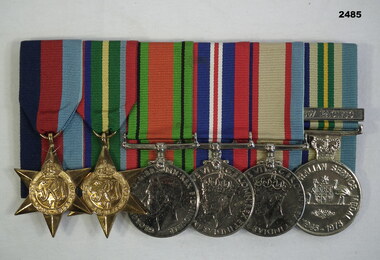 Court mounted medal set AIF WW2 POW