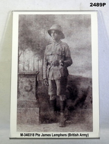 Photograph of a British Army soldier WW1