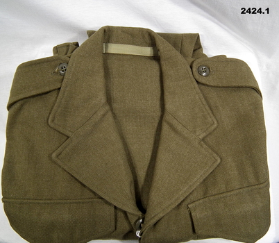 Kahki Battle dress jacket and trouser set.