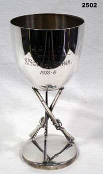 Engraved rifle shooting trophy 1935 - 36.