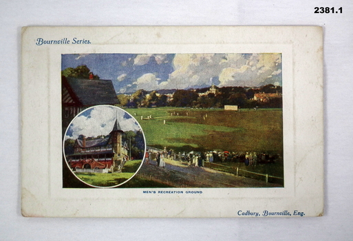Series of eight colour postcards of England.
