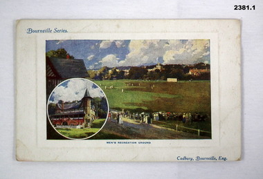 Series of eight colour postcards of England.