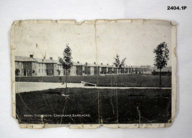 Six postcard views of a military barracks England.