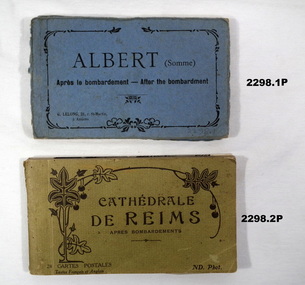 Series of seven post card books from WW1