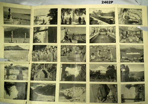 Two sheets of paper with photos of British Empire countries.