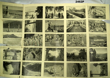Two sheets of paper with photos of British Empire countries.