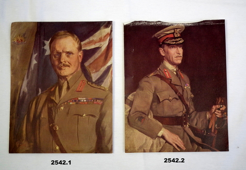 Painting prints of Officers and soldiers WW1