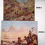 Painting prints showing WW1 battle scenes.