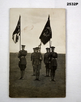 photograph re 38th Bn colours WW1