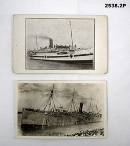 Postcards of ships, 38th Battalion