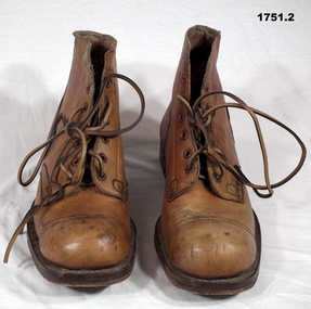 Pair of brown leather boots WW2