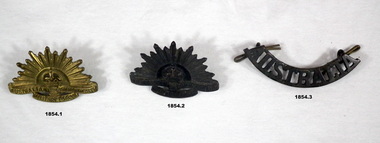 Two rising sun and one Australia badges