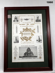 framed souvenir memory of lost soldier.