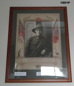 Framed Photograph of PRIVATE C.F. PIERCE