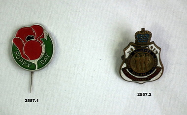 Poppy Day and RSL membership badges.