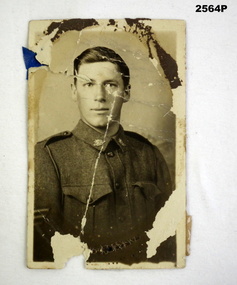 Sepia portrait of a WW1 soldier.