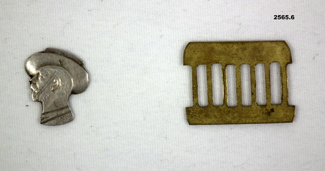 Digger image fashioned from a sixpence