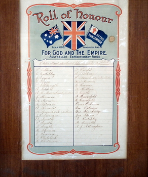 Honor roll Webster Street Church