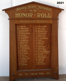 Buckley Street Methodist School HONOR Roll.