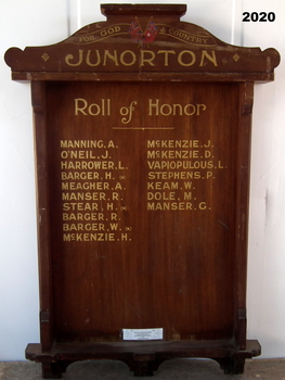 Junortoun Fire Brigade HONOR Roll WW1