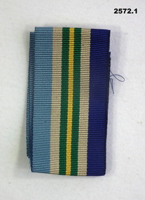 Ribbon for medal and medal containers.