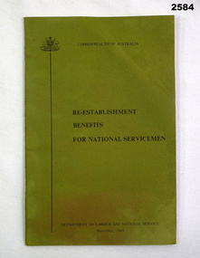 Book re establishment for National Servicemen