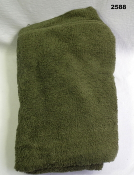 Green cotton Army issue Towel.
