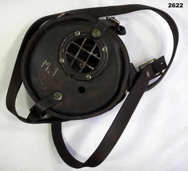 Leather circular carry case 17th LH.