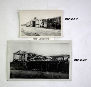 Nine photographs re the bombing Darwin WW2.