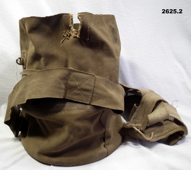 Canvas carrier for Lewis gun ammunition.
