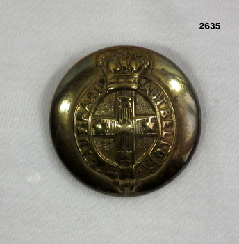 Button for uniform Victorian mounted rifles.