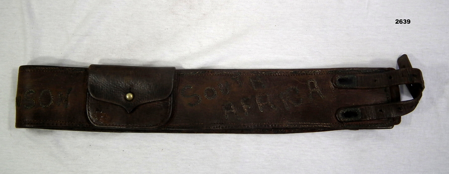 Possible leather money belt c. WW1