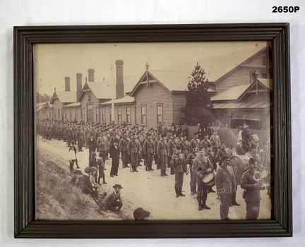 Photograph, military pared through a stern early 1900’s