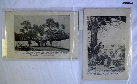 Two post card letters from WW1.
