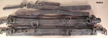 Collection of WW1 breast couplings for horses.