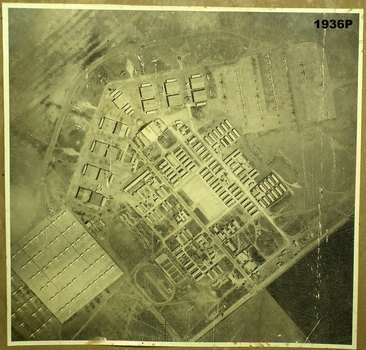B & W aerial phot of an air Force base Australia.