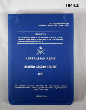 Blue covered Infantry section leading 1970.