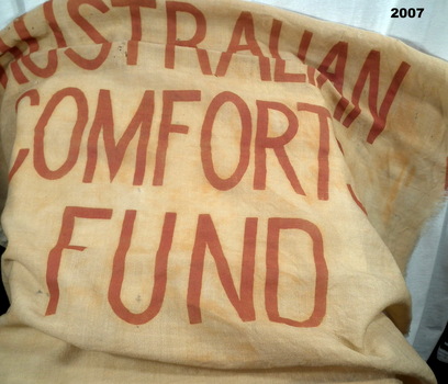 Flag with Australian Comforts Fund on.